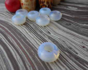 Opalite Opal Hair Bead Large Hole Dreadlock Accessories Dread Accent Boho Hippie Bling Decorate your dreadlocks or extensions.