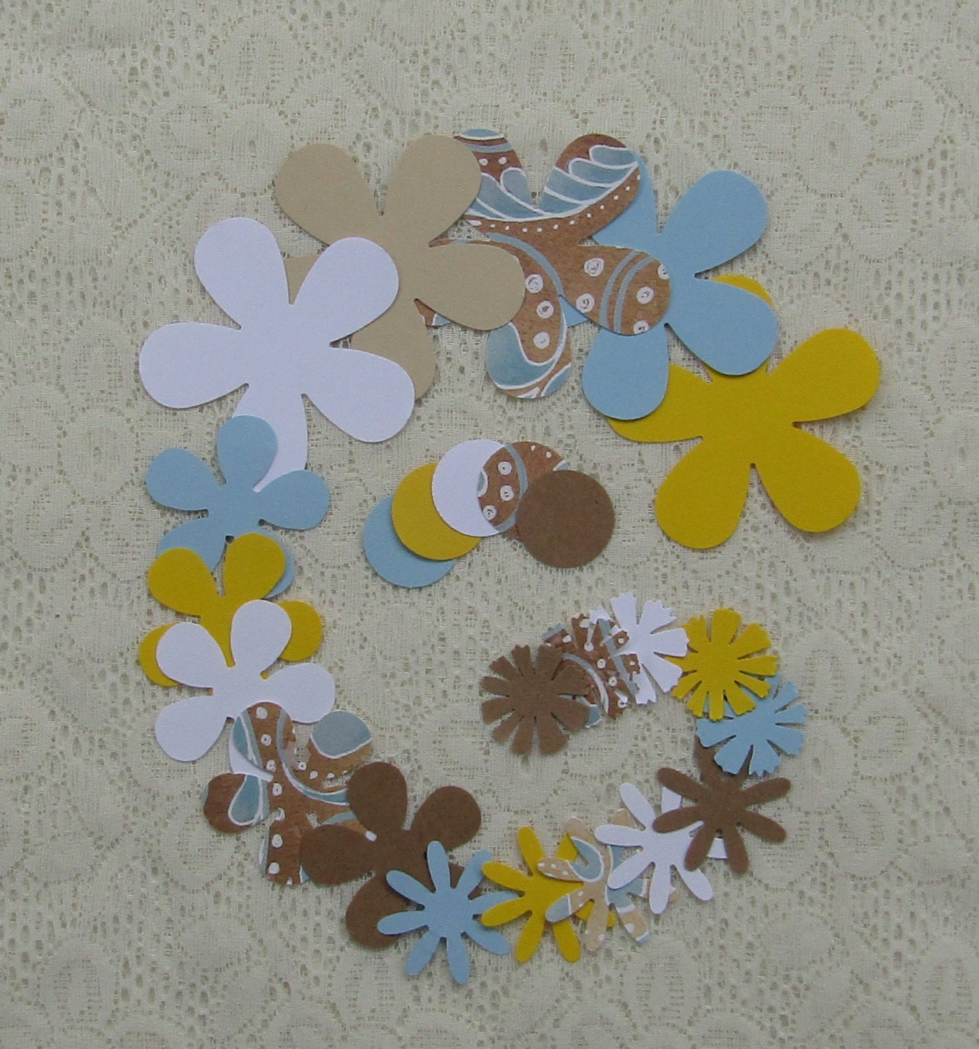 FLOWER KIT No. 2 25 Die cut flowers Mix by BonniesDesignsNfinds