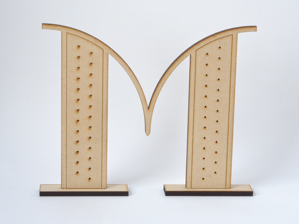 monogram letter earring holder art deco jewelry display laser monogram letter earring holder art deco jewelry display laser