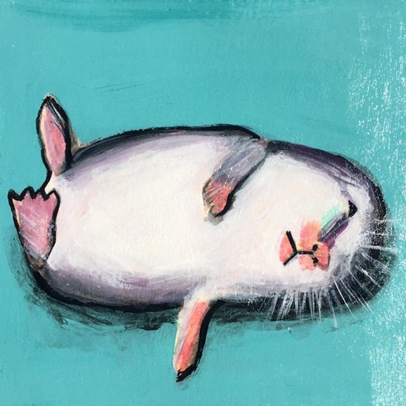 Original Acrylic Painting Study Of A Hamster Titled Hamster