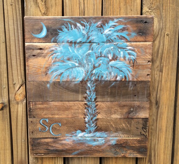 SC Palmetto Tree Palm Tree Wall Art Available in Custom
