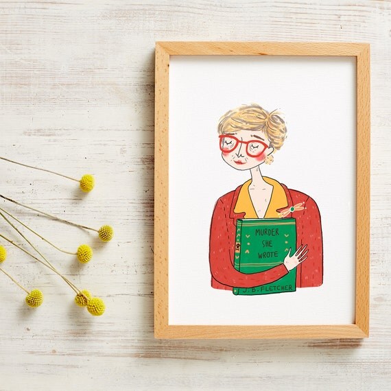 J.B. Fletcher Murder She Wrote A4 Print by andsmile on Etsy