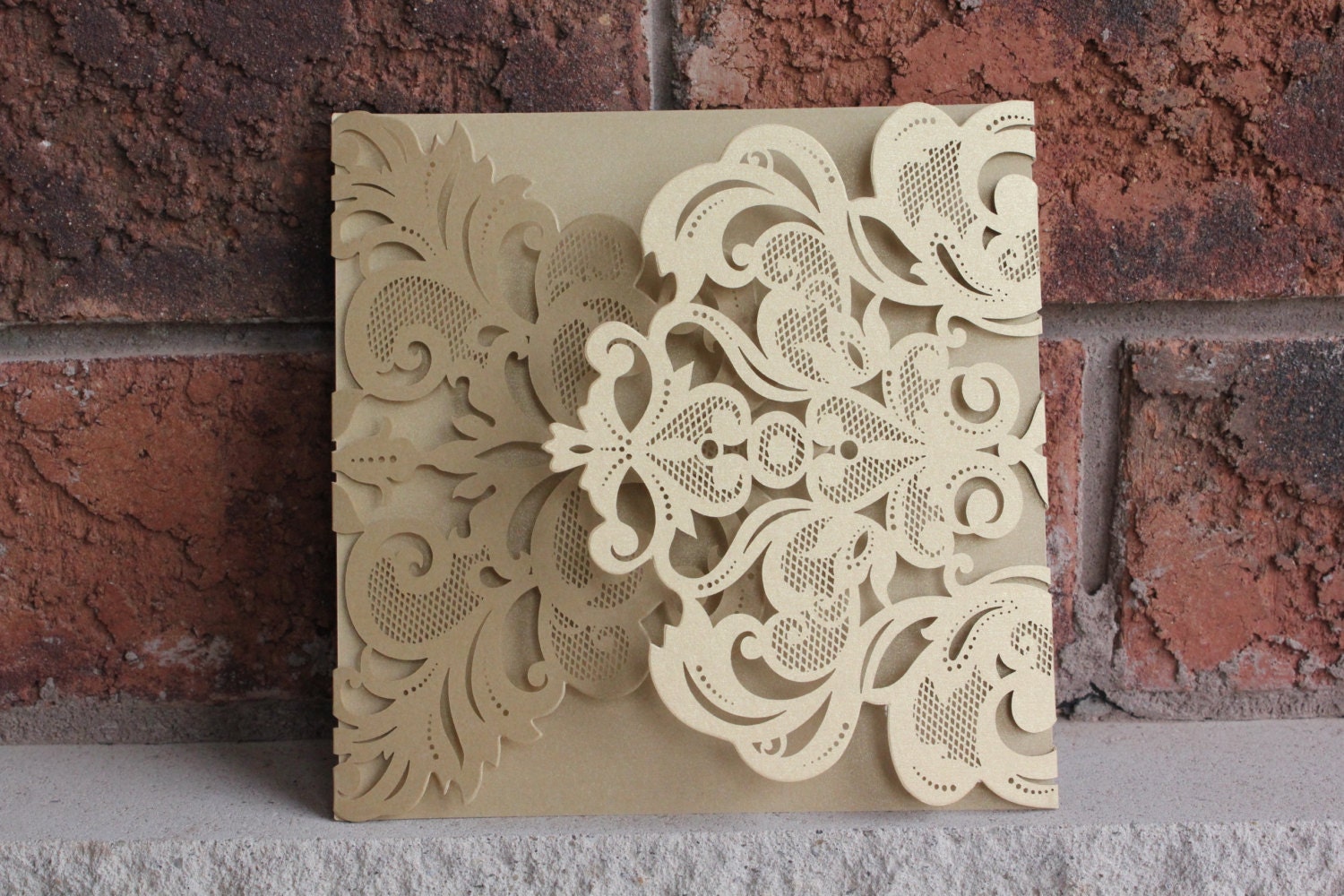 Laser Cut FOLDER Sample ONLY - VICTORIA Style Elegant Laser Cut Folder ...