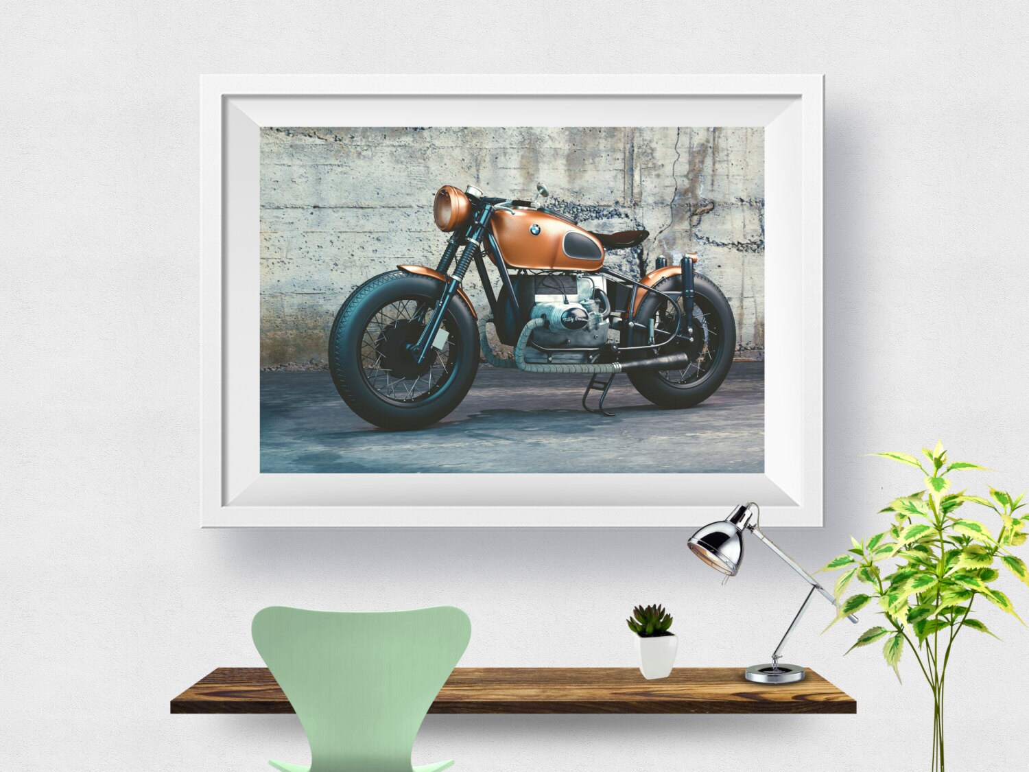 BMW Motorcycle Abstract Art Print Home Decor Modern by criarideias