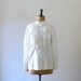 40% OFF SALE // Vintage 1980s white blouse. ascot blouse. 80s edwardian style ruffled blouse