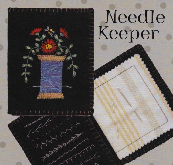 Wool Applique Pattern Needle Keeper Embroidery Sewing