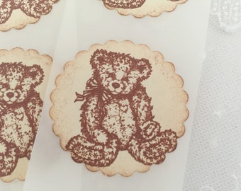 Items similar to Owl Stickers Girl Baby Shower Envelope Seals Vintage ...