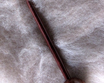 Ball spindle - Titanium tipped Russian style supported spindle in Black Wattle and Dymondwood, light weight