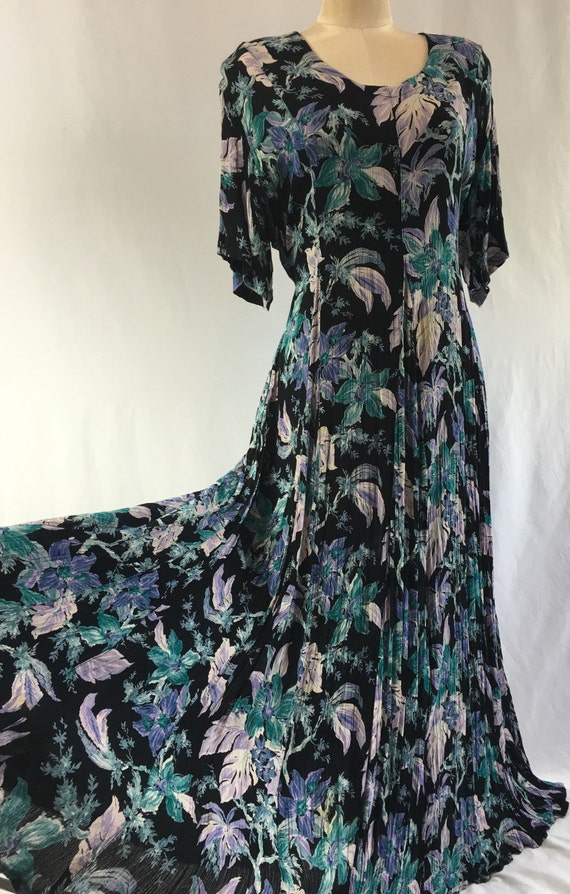 Vintage Boho Indian Cotton Gauze Rayon Dress by Starina