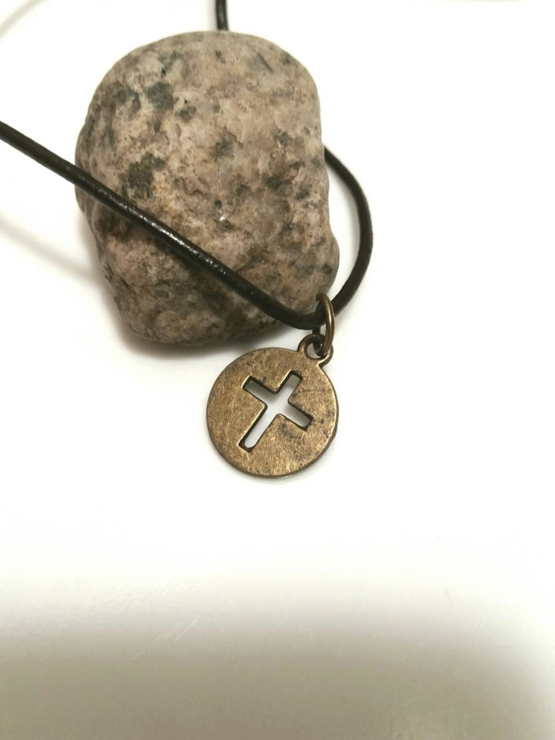 Cross Necklace Christian Jewelry Christian Gift Men Gifts Mens