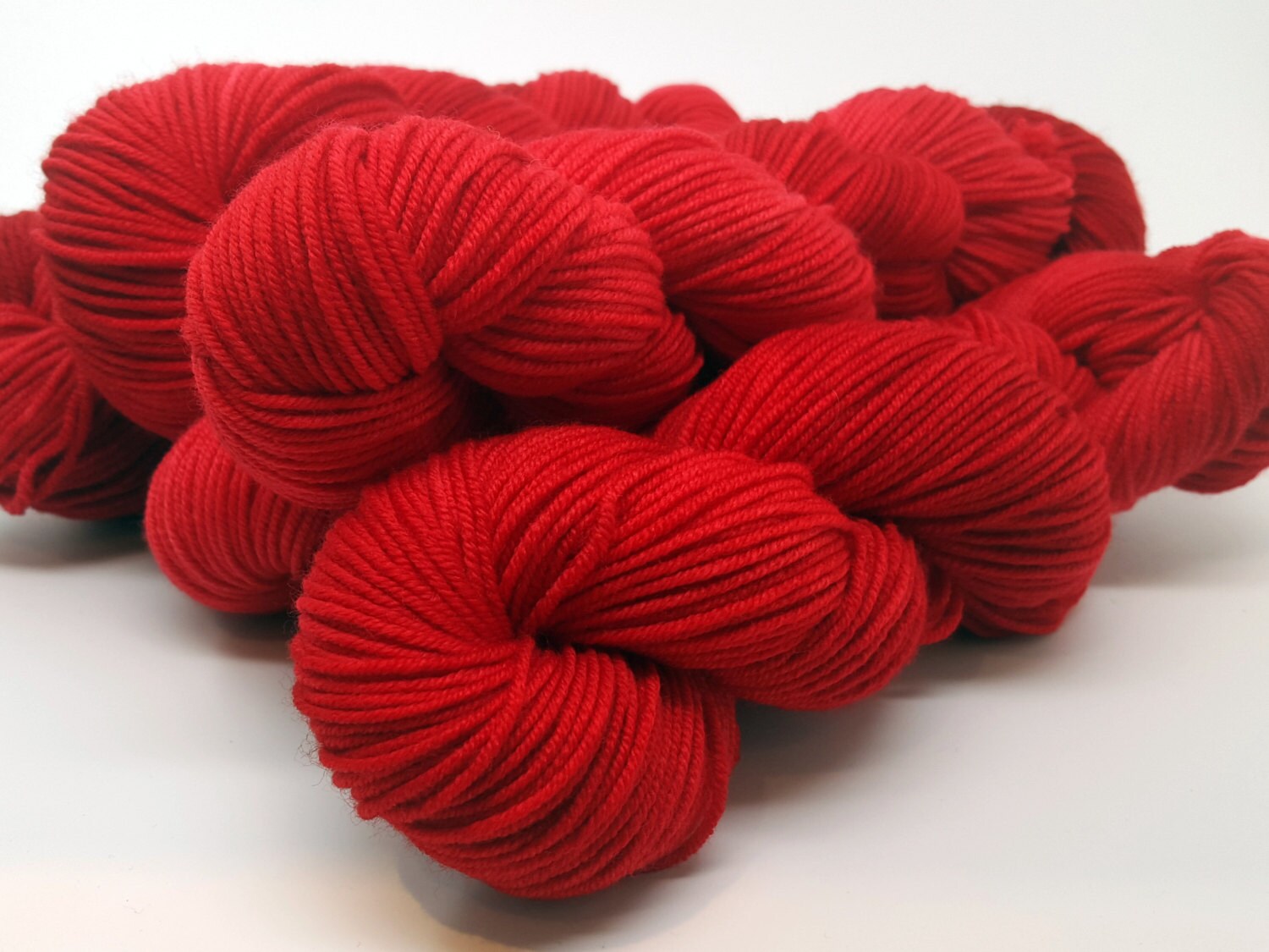 Red Merino Worsted Weight Springy ColorPurl Hand Dyed Yarn