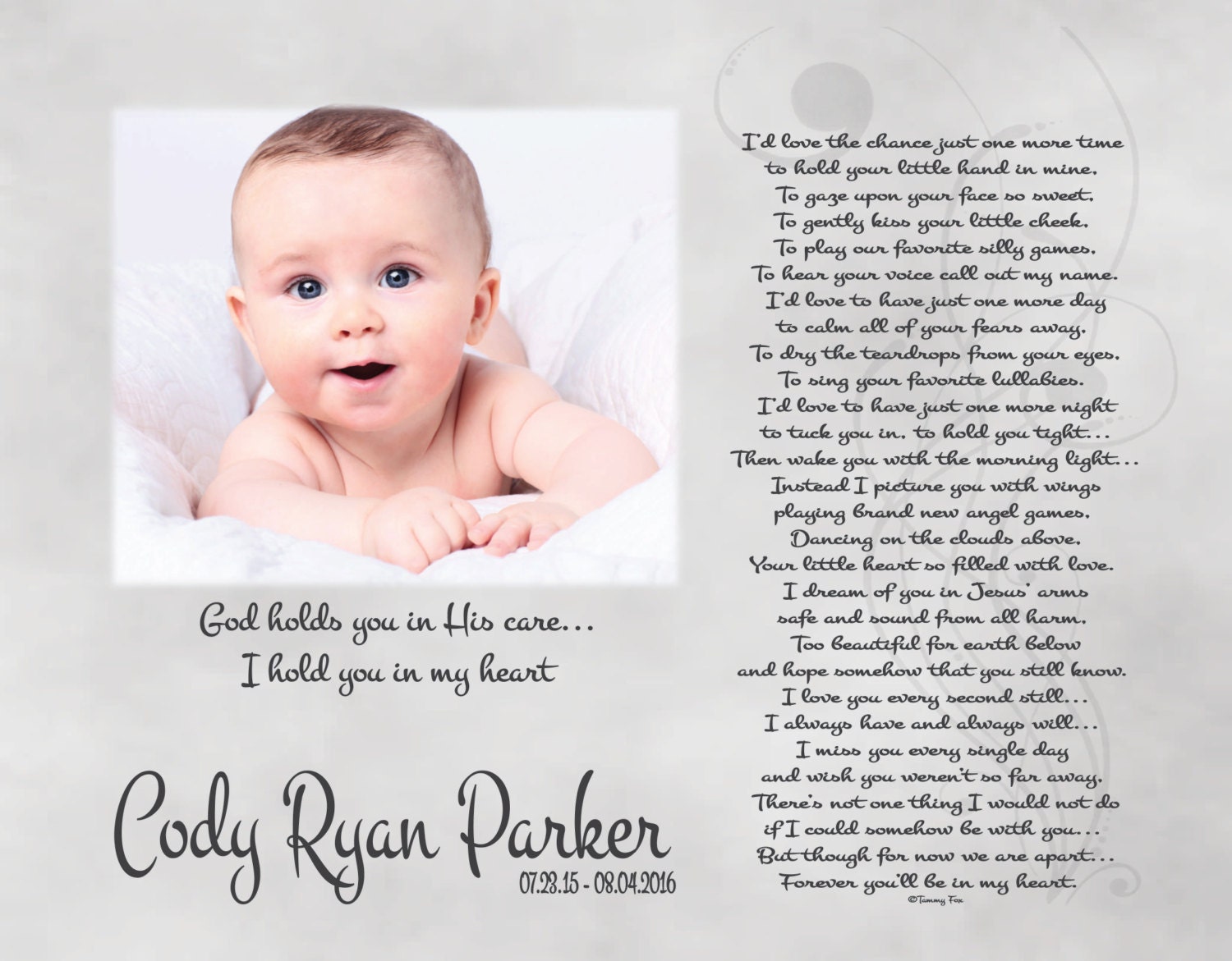 Loss of Child Sympathy GiftChild Memorial PrintIn Loving