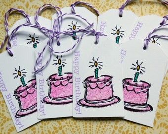 Happy Birthday - Cake - Celebration - Gift/ Hang Tags (8)