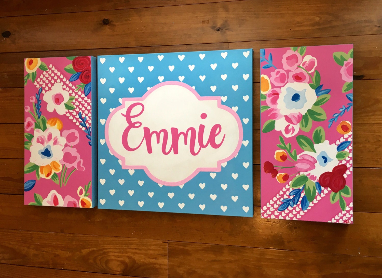 large nursery art personalized painting Inspired by pia