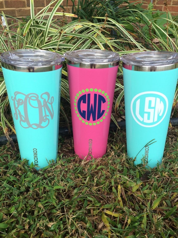 24oz Corkcicle Personalized triple insulated tumbler by brandiwalk