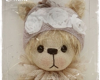 artist bear pattern Emmi 6.25 inch 16 cm by ASTRIDBEARS PDF epattern bear Instant Download teddybear