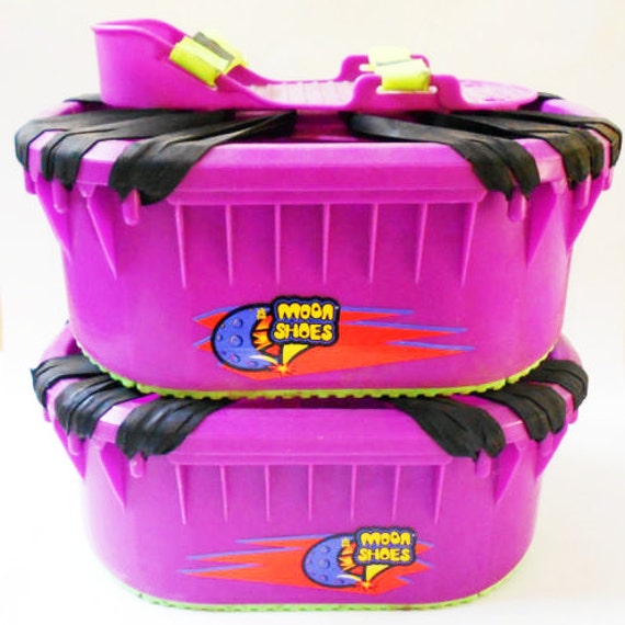 Vintage Big Time Toys Purple Moon Shoes Trampoline Bounce 1989