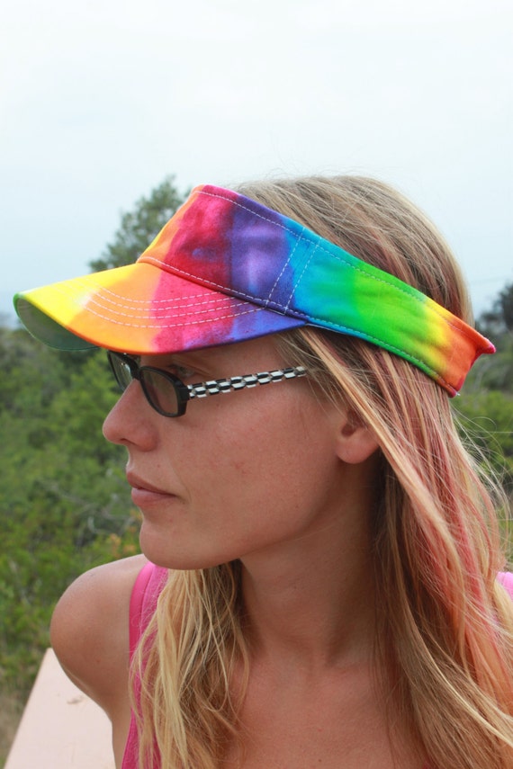 Tie dye Rainbow visor