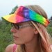 Tie dye Rainbow visor
