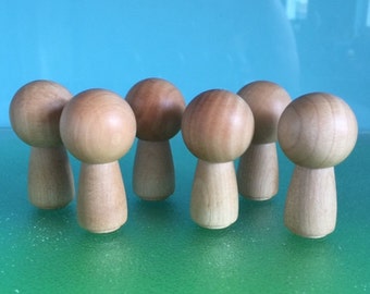 KOKESHI DOLL BASES*** 6 X 6cms Wooden Kokeshi Peg Dolls*** Beeswax Polished or raw Kokeshi dolls***Steiner Dolls***Waldorf Toys***