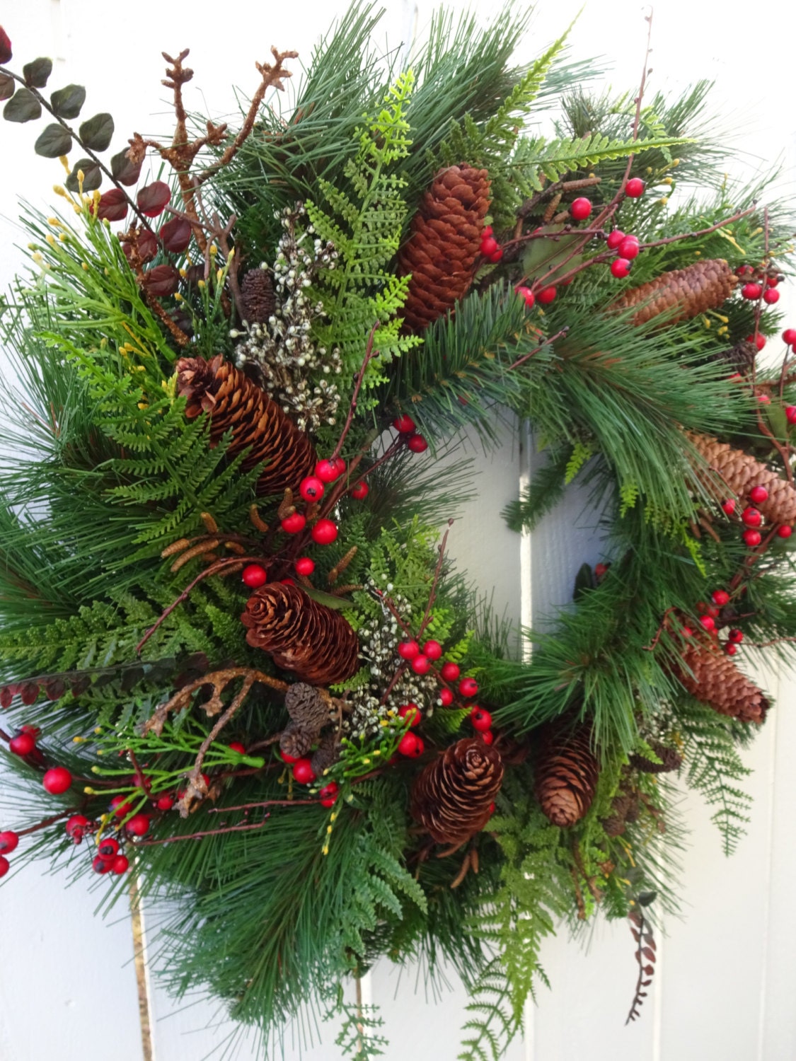 christmas wreath faux holiday wreath berry by donnahubbard christmas wreath faux holiday wreath berry by donnahubbard