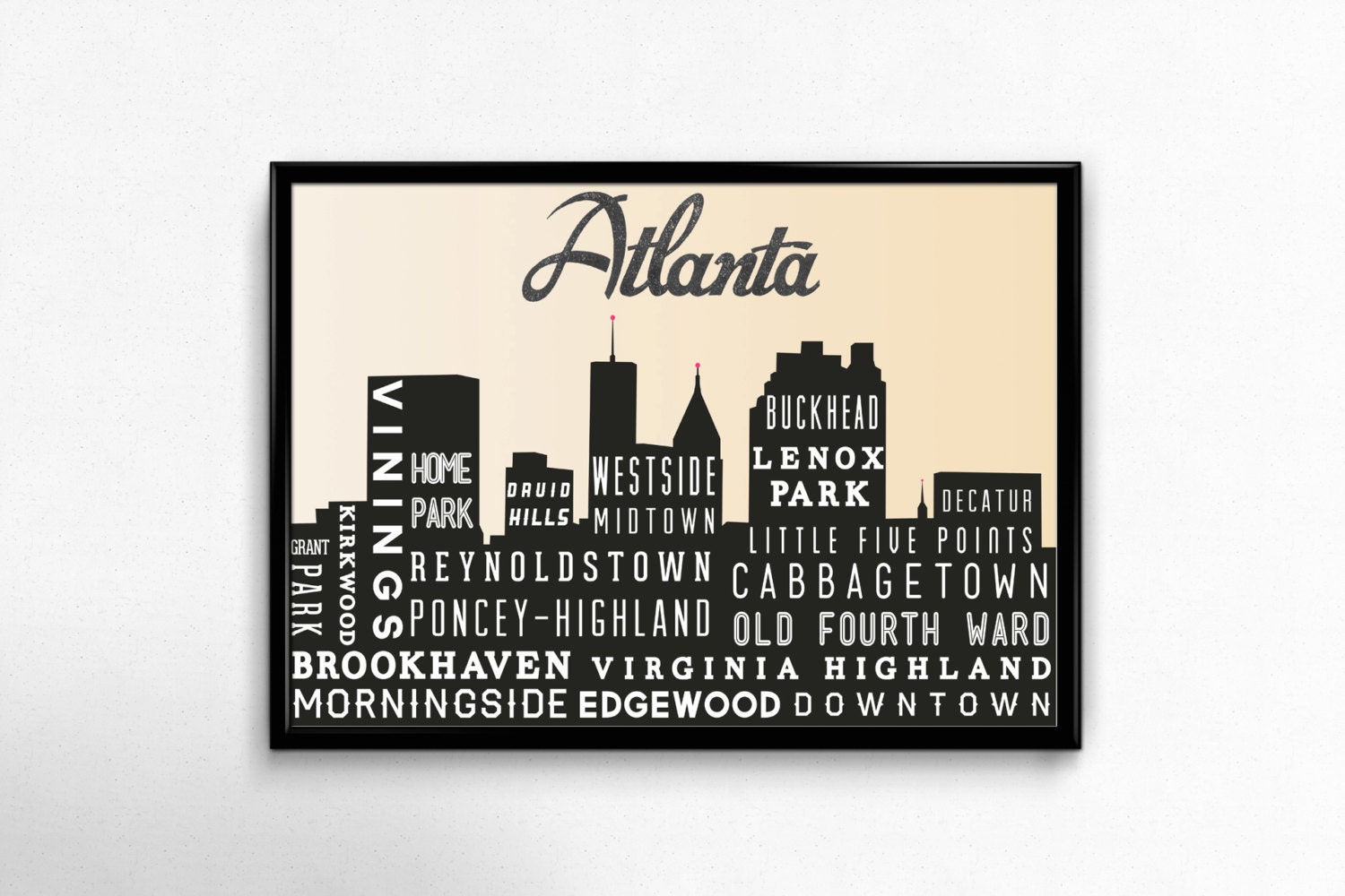 Atlanta Atlanta Poster Atlanta Poster Art Wall Art