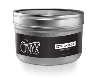 Egyptian Musk Candle - 4 oz. Tin Soy Wax Candle - Man Candle - Guy Scented