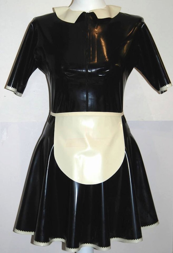 Latex Maid Dress and Apron by fetasialatex on Etsy