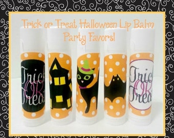 Items similar to Halloween Party Favors - Set of 5 - Halloween Lip Balm ...