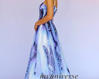 Beach Maxi Dress Chiffon Women Plus Size Floral Summer Sundress Graduation