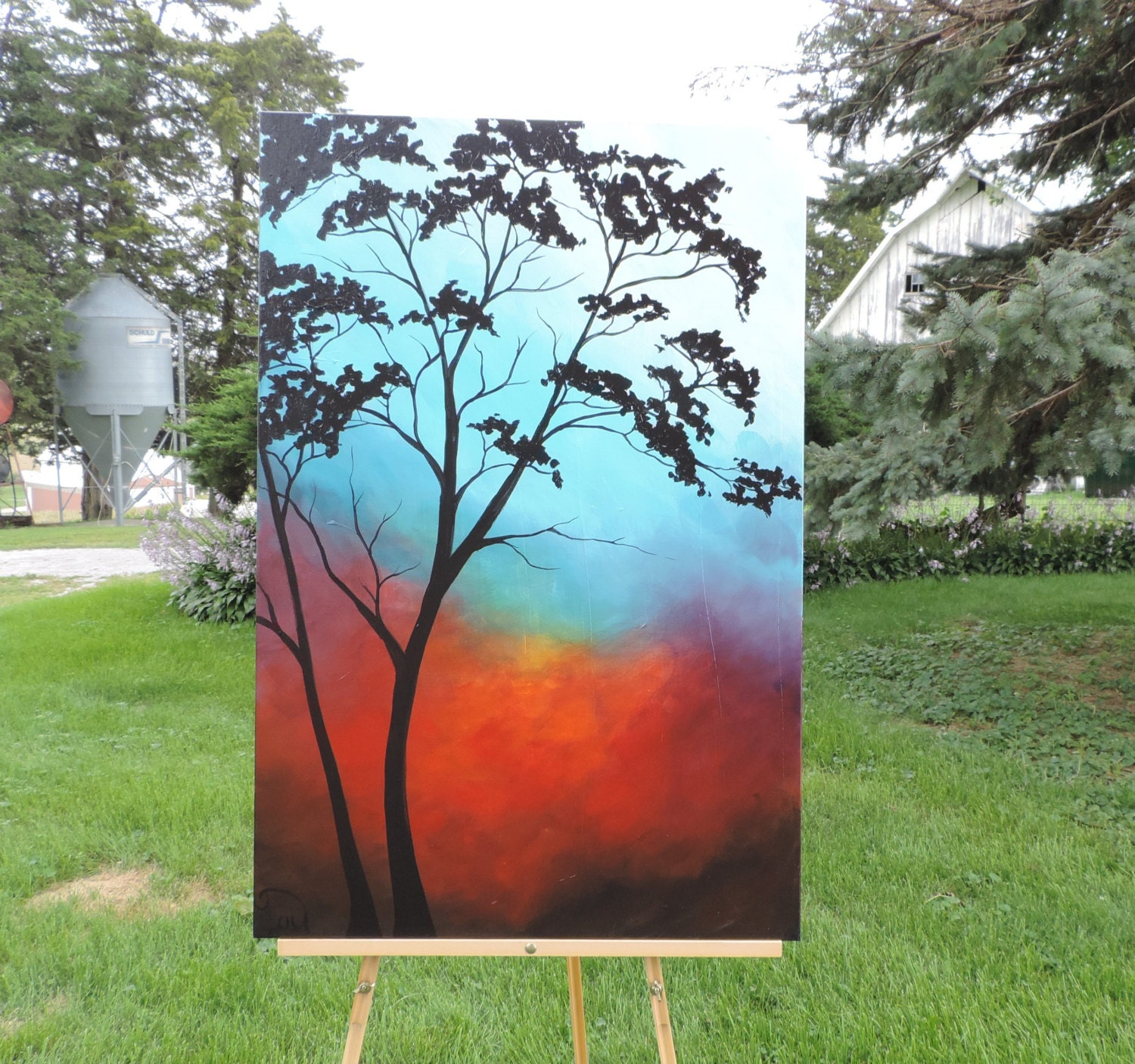 Tree Painting Abstract Painting Original Abstract Painting