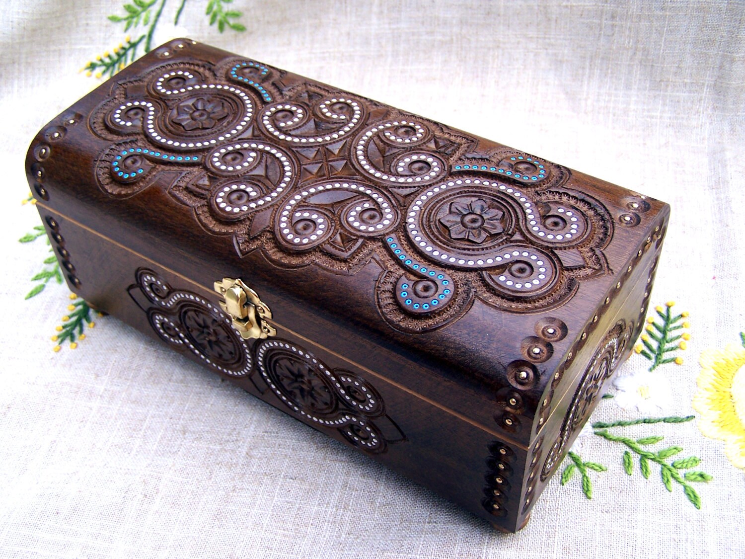 Jewelry box Ring box Wooden box Cigar box Wood box by HappyFlying