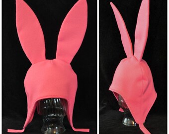 Pink Fleece Bunny Hat *** Character Ears Fleece Hat
