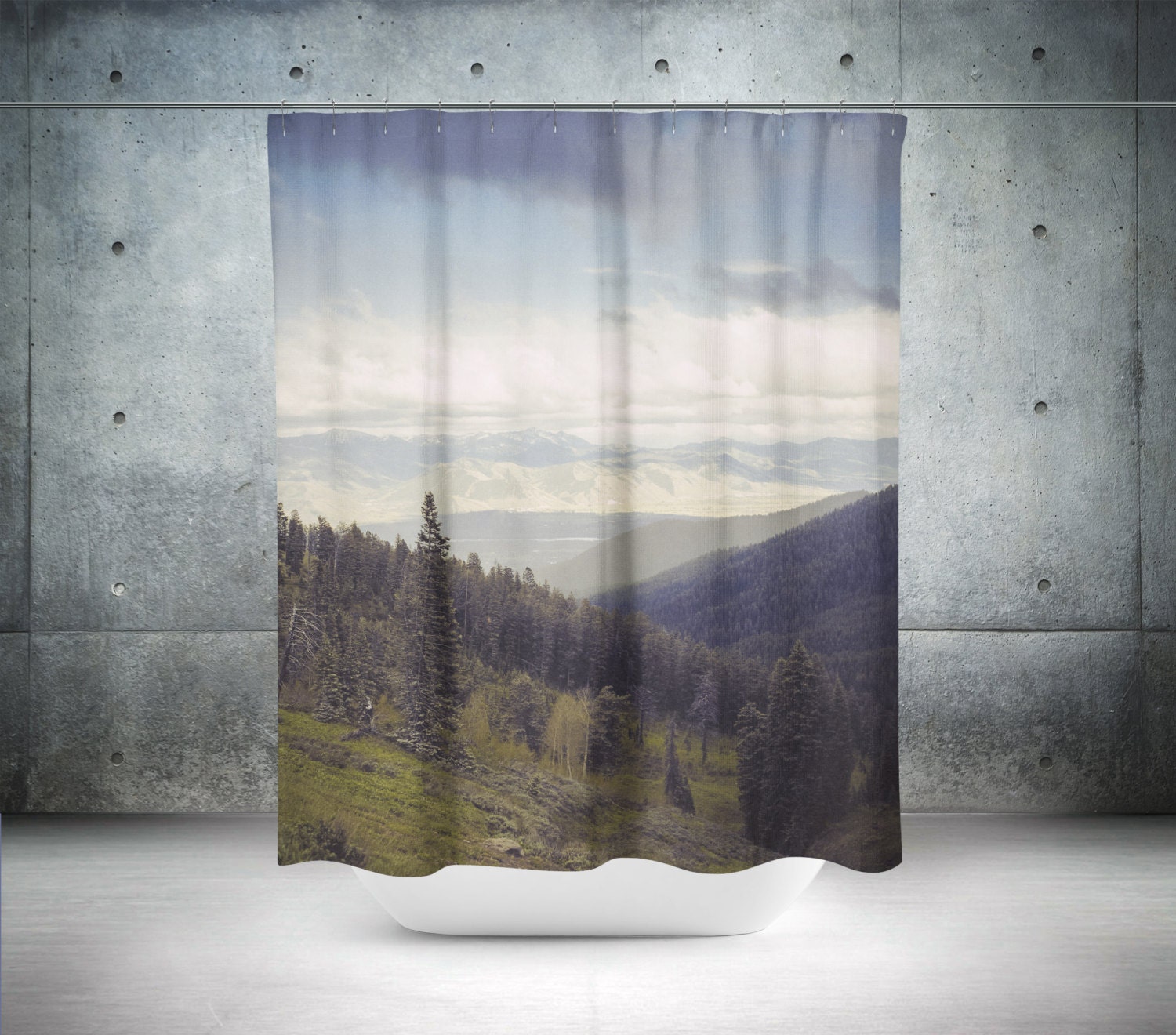 Mountains Forever Mountain Shower Curtain Nature Decor