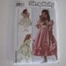 Vintage 1989 Toddler Ruffle Tea Length Dress Simplicity 8987