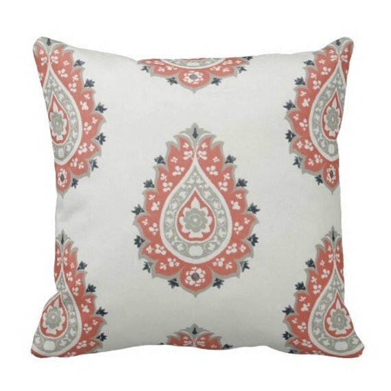 decorative pillows throw pillows for couch coral grey