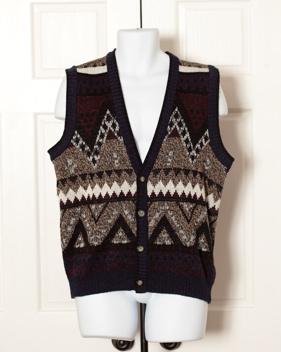 Vintage 80s 90s Mens Sweater Vest METHOD