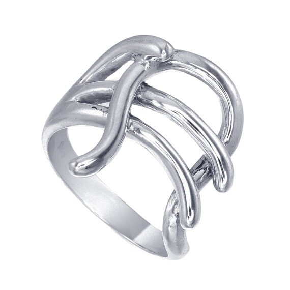 Plain Wide 925 Sterling Silver Women Ring Silver by jewelkingthai