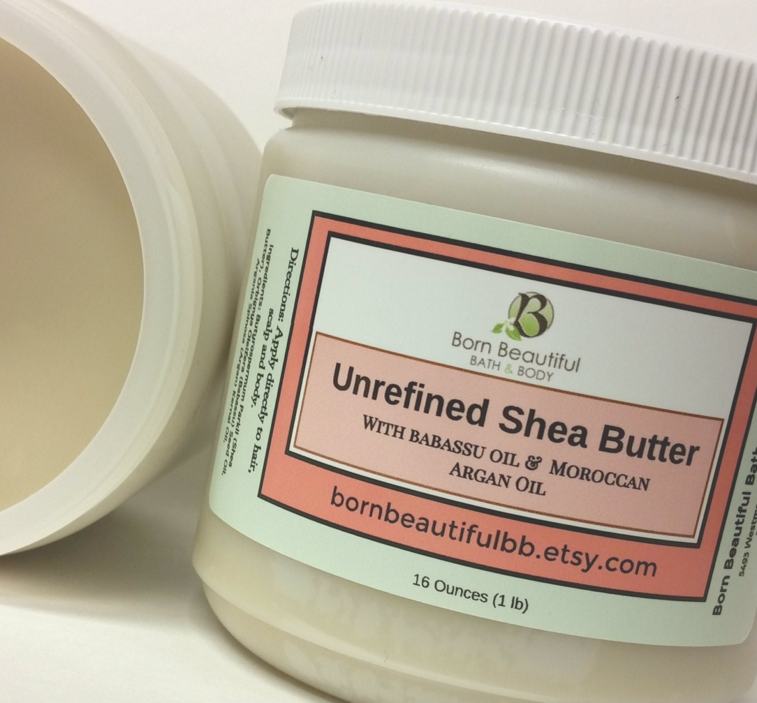 Unrefined Shea Butter with Babassu Oil & Moroccan Argan Oil