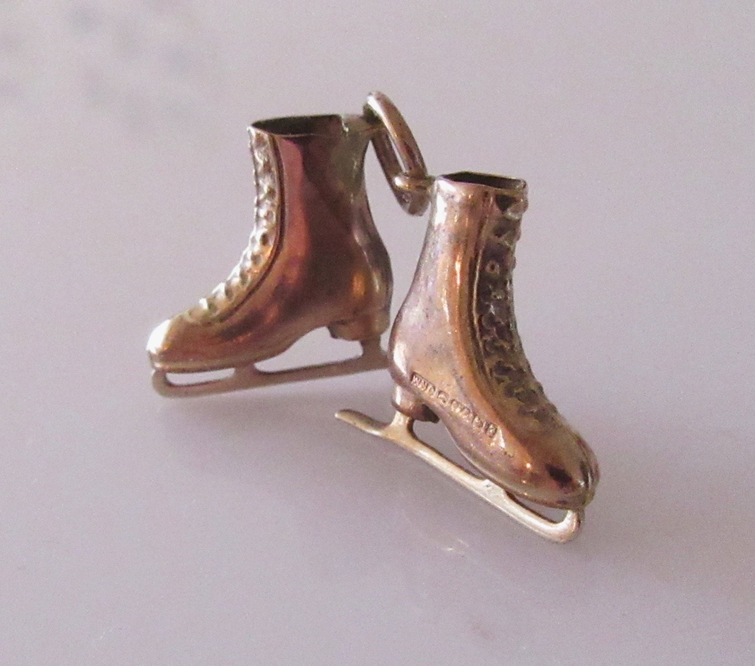 9ct gold Ice Skates Bracelet Charm