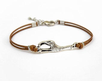 Giraffe Bracelet, Caramel Brown Cord Bracelet, Friendship Bracelet, Animal Bracelet, 25 Colors Available