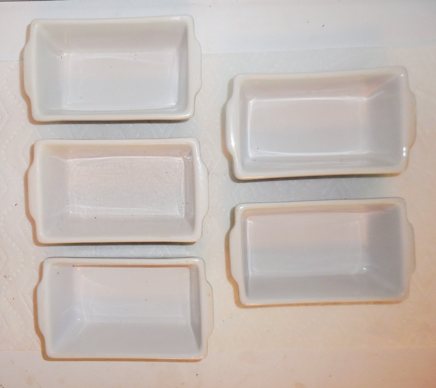 5 Nantucket Mini Loaf Pans Ceramic Dishwasher Oven Microwave
