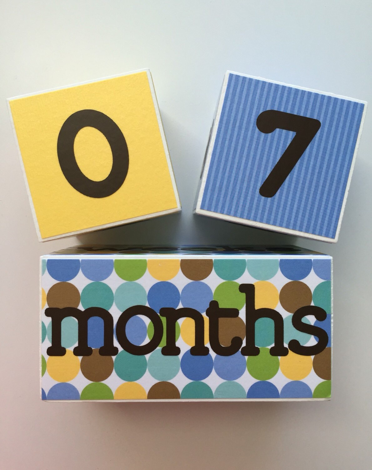 Age Blocks Baby Age Blocks Monthly Age Blocks by bitsyblocks