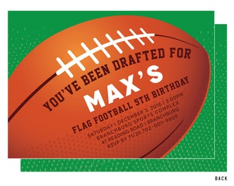 Flag Football Party Invitations 4