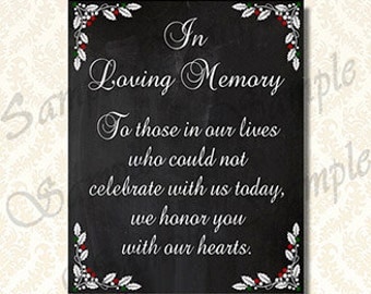 In memoriam sign | Etsy