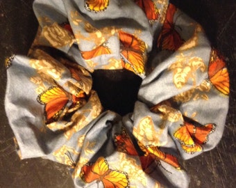 hair scrunchie monarch butterflies