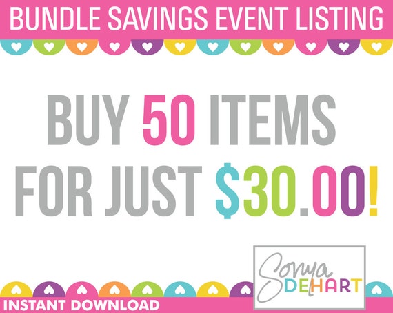 Clipart Sale Bundles and Digital Paper Buy ANY 50 Items Sale Royalty Free Clip Art - Instant Digital Download Il_570xn