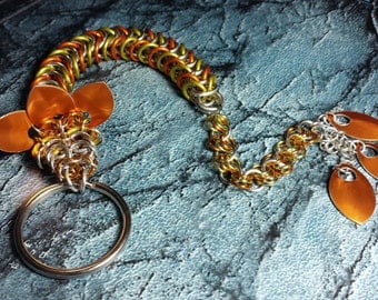 Orange and Yellow Dragon Keychain