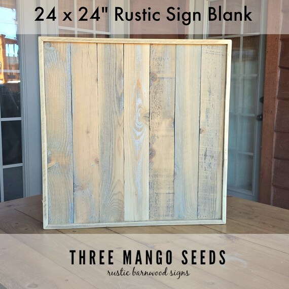 Blank Rustic Wood Sign / 24 x 24 / by mangoseedmarketplace on Etsy