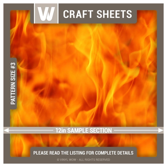 Siser HTV Heat Transfer Vinyl Craft Sheet Fire Flames by VinylWOW